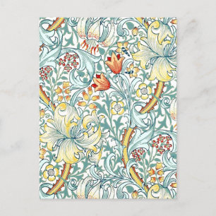 William Morris Golden Lily Blommönster Vykort