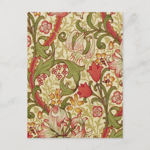 William Morris Golden Lily Blommönster Vykort