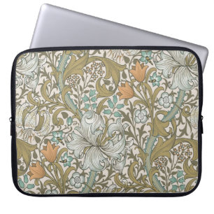 William Morris Golden Lily Blue Guld Classic Laptop Fodral