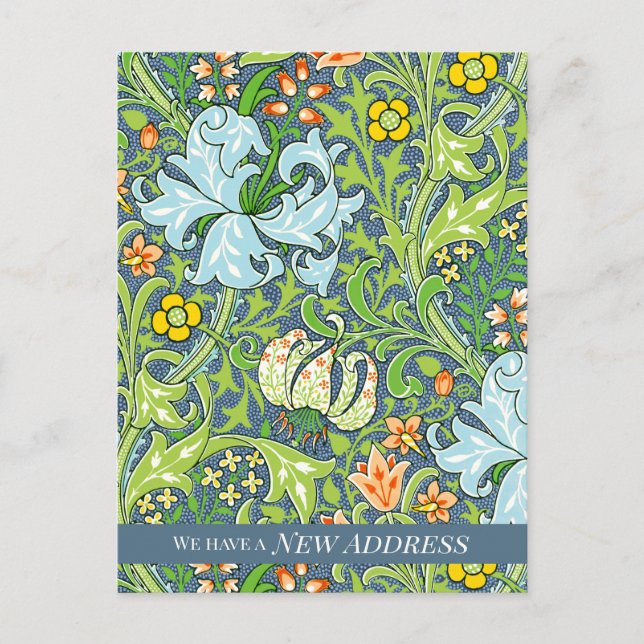 William Morris Golden Lily CC1223 Rörlig Meddelande Vykort (Framsida)