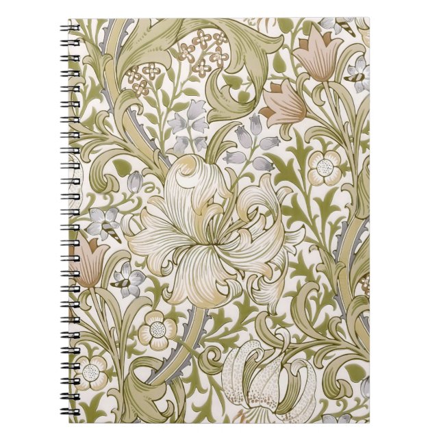 William Morris Golden Lily Garden Flower Classic Anteckningsbok (Framsidan)