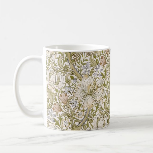 William Morris Golden Lily Garden Flower Classic Kaffemugg (Vänster)