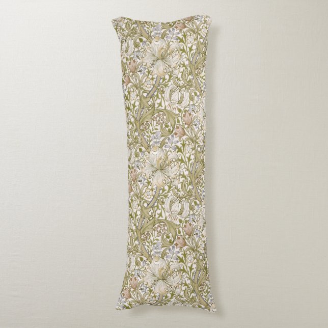 William Morris Golden Lily Garden Flower Classic Kroppskudde (Framsidan Vertikal)