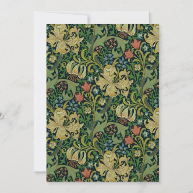 William Morris Golden Lily Inbjudningar (Framsida)