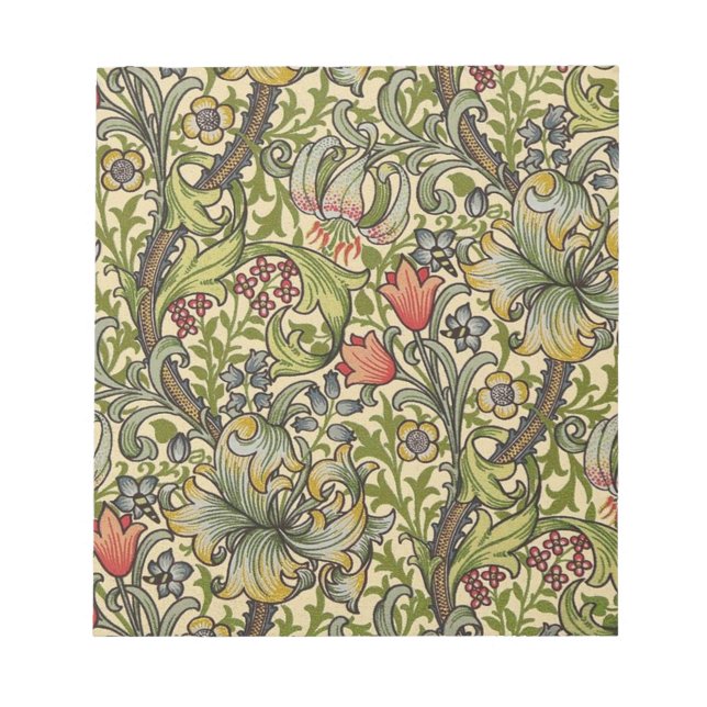 William Morris Golden Lily Restured Mönster Anteckningsblock (Framsida)