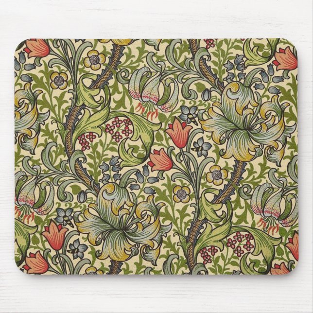 William Morris Golden Lily Restured Mönster Musmatta (Framsidan)