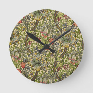 William Morris Golden Lily Rund Klocka