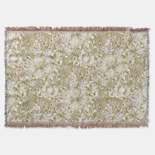 William Morris Golden Lily Trädgård Blomma Klassik Filt