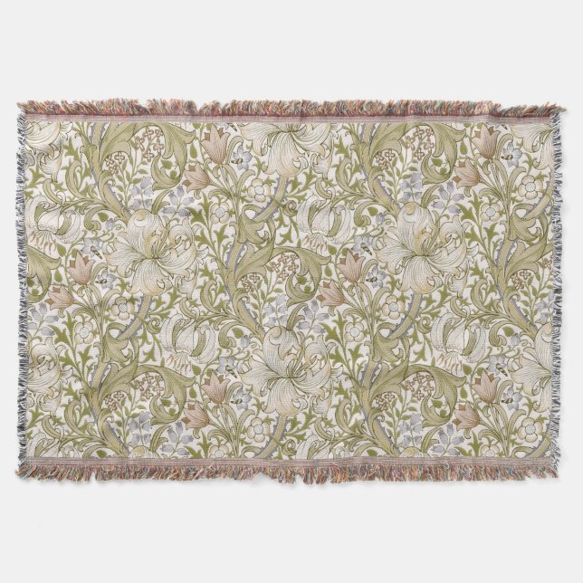 William Morris Golden Lily Trädgård Blomma Klassik Filt (Framsidan)