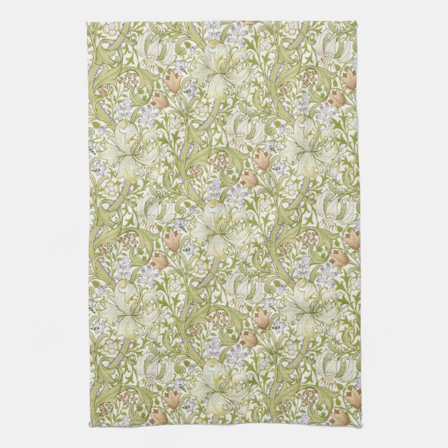 William Morris Golden Lily Trädgård Blomma Klassik Kökshandduk (Vertikal)