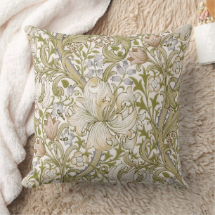 William Morris Golden Lily Trädgård Blomma Klassik Kudde