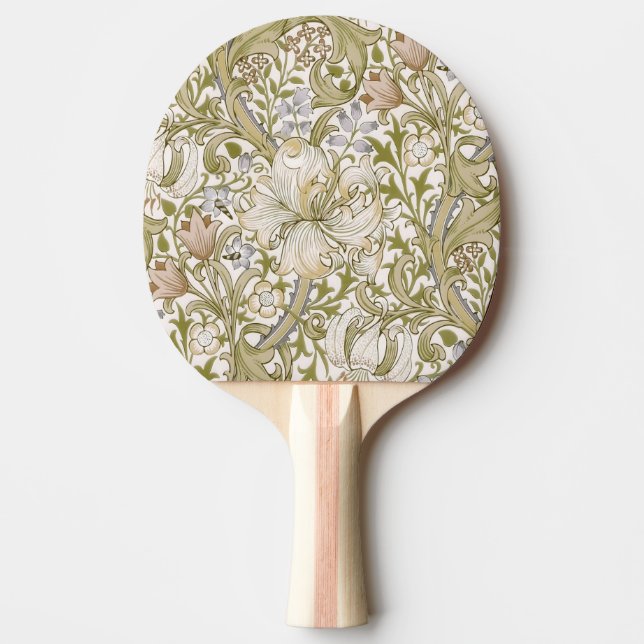 William Morris Golden Lily Trädgård Blomma Klassik Pingisracket (Framsidan)