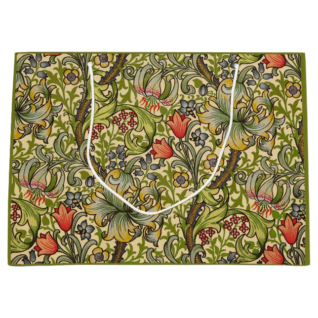 William Morris Golden Lily Vintage Blommigt Design (Framsidan)