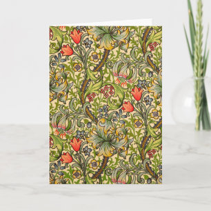 William Morris Golden Lily Vintage Blommigt Design Kort
