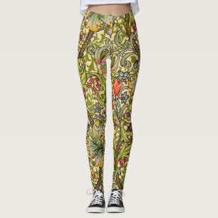William Morris Golden Lily Vintage Blommigt Design Leggings