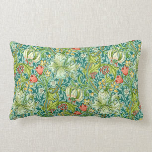 William Morris Golden Lily Vintage Blommigt Design Lumbarkudde