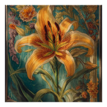 William Morris Golden Lily Vintage Förraffaelitisk