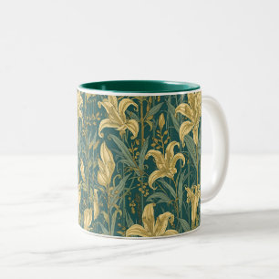 William Morris Golden Lily Vintage Pre-Raphaelite Två-Tonad Mugg