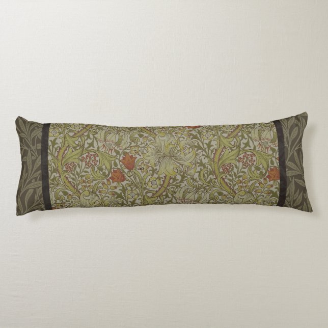 William Morris Golden Lily Willow Bough-mönster Kroppskudde (Baksidan)