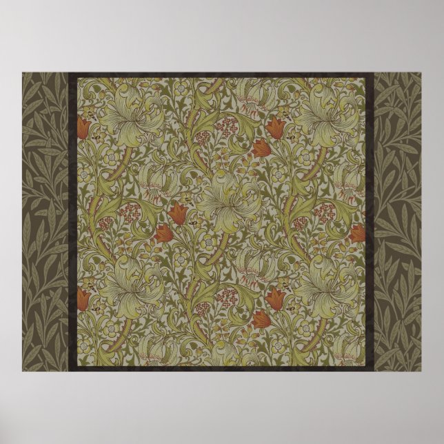 William Morris Golden Lily Willow Bough-mönster Poster (Framsidan)