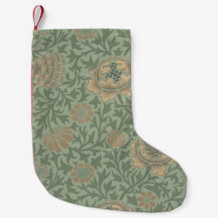 William Morris Grafton Blommönster Sagegrön Liten Julstrumpa
