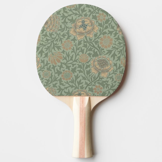 William Morris Grafton Blommönster Salvia Grön  Pingisracket (Framsidan)
