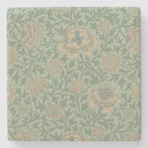 William Morris Grafton Blommönster Salvia Grön Stenunderlägg