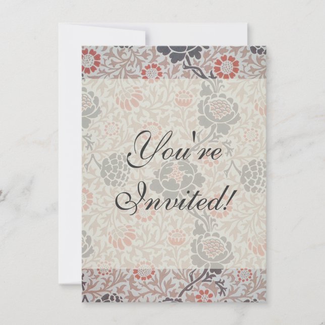 William Morris Grafton Botanic Art Design Inbjudningar (Framsida)