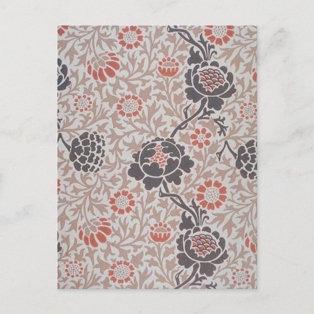 William Morris Grafton Botanic Art Design Vykort (Framsida)