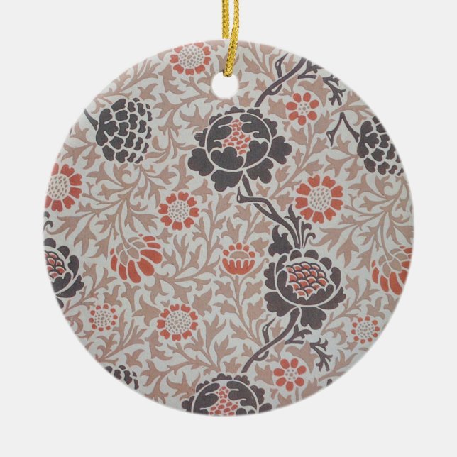 William Morris Grafton Botanisk Konst Design Julgransprydnad Keramik (Framsidan)