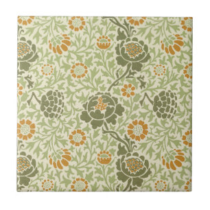 William Morris Grafton Sage Blommigt Mönster Kakelplatta