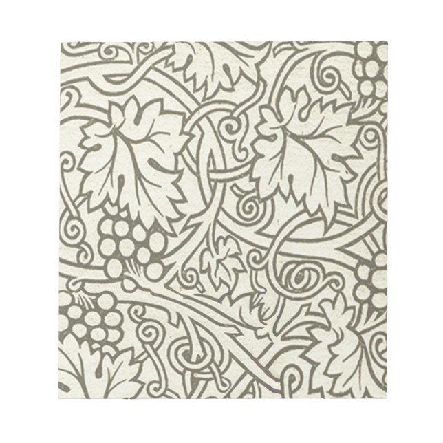 William Morris grågrön druvranka mönster Anteckningsblock (Framsida)