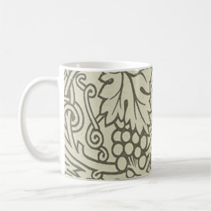 William Morris grågrön druvranka mönster Kaffemugg