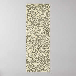William Morris grågrön druvranka mönster Poster