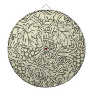 William Morris grågrön druvvinemönster Piltavla