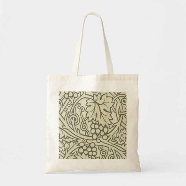 William Morris grågrön druvvinemönster Tygkasse (Framsidan)
