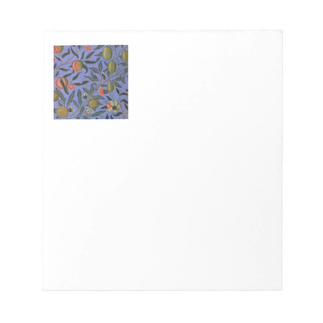 William Morris Granatäpple Blå Färgrik Tapet Anteckningsblock (Framsida)