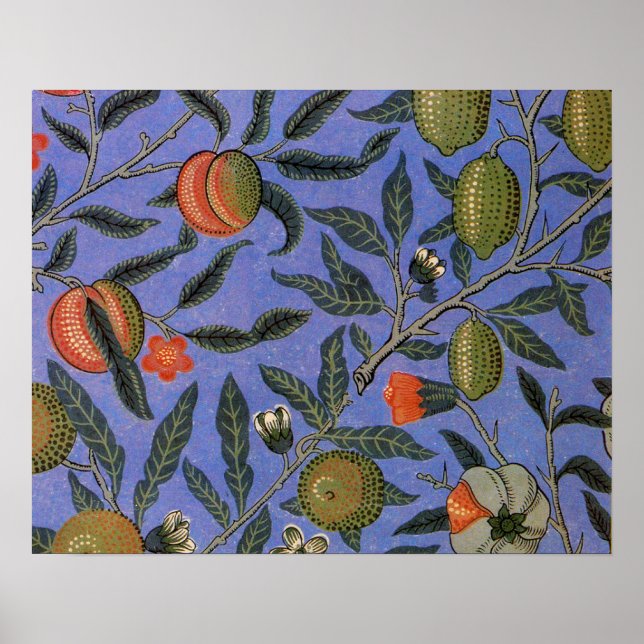 William Morris Granatäpple Tapet Poster (Framsidan)