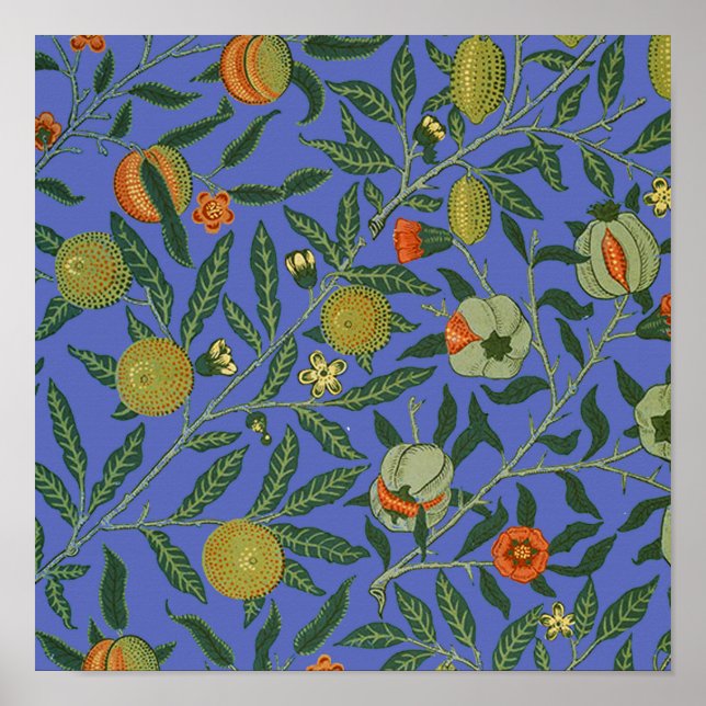William Morris Granatäpple Tapet Poster (Framsidan)