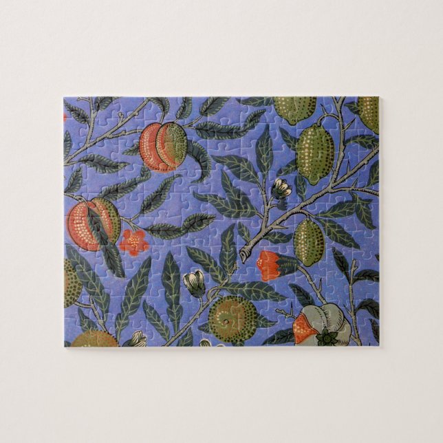 William Morris Granatäpple Tapet Pussel (Horisontell)