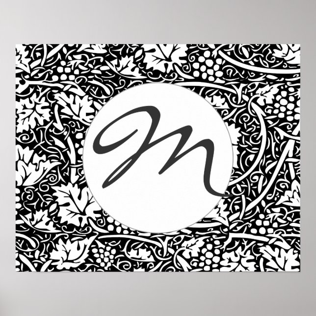 William Morris Grape Mönster Tapet Poster (Framsidan)