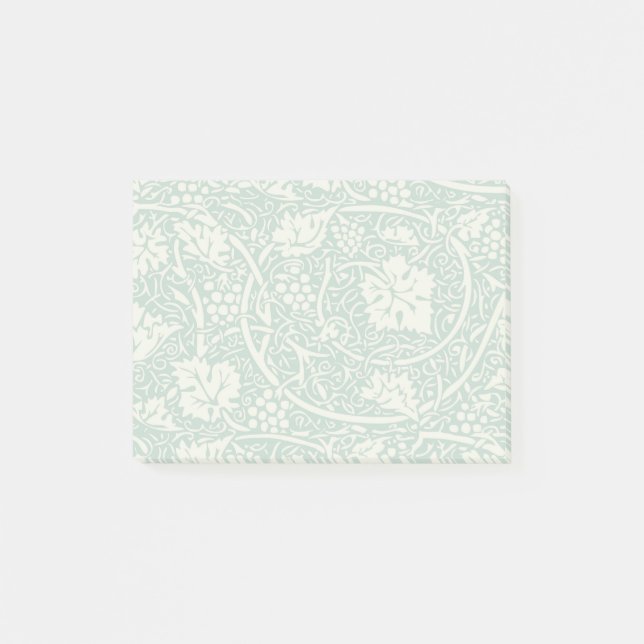 William Morris Grape Mönster Teal Turcouise Post-it Block (Framsida)