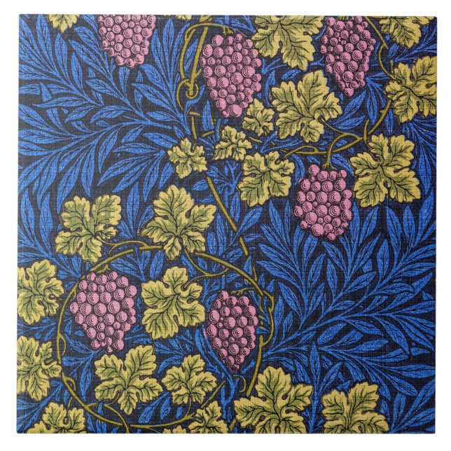 William Morris Grapevine (Vin Vines) Mönster Kakelplatta (Framsidan)