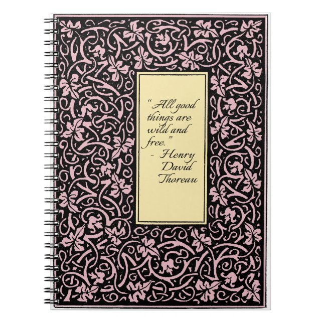 William Morris Grapevine Vine Löv Mönster Anteckningsbok (Framsidan)