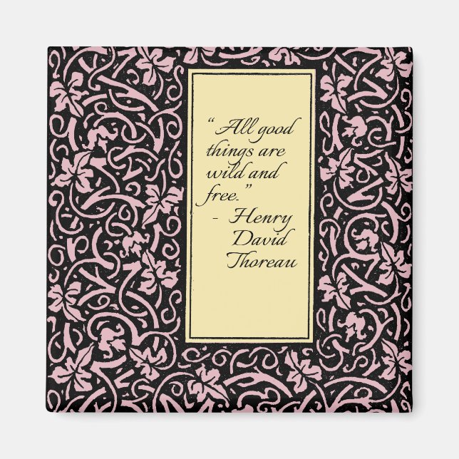 William Morris Grapevine Vine Löv Mönster Magnet (Framsidan)