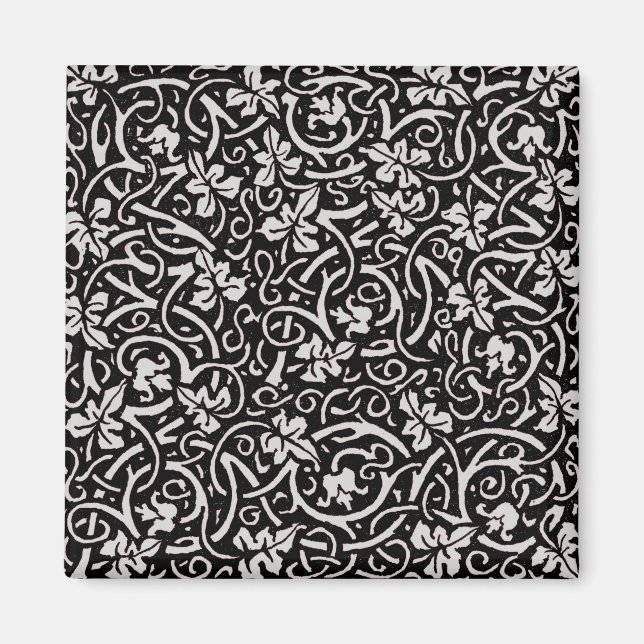 William Morris Grapevine Vine Löv Mönster Magnet (Framsidan)
