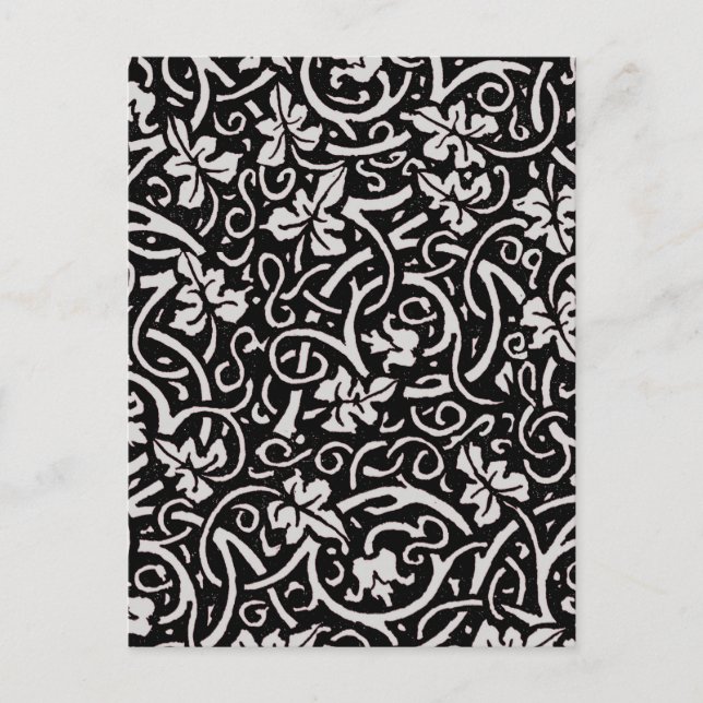 William Morris Grapevine Vine Löv Mönster Vykort (Framsida)