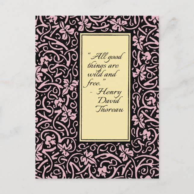 William Morris Grapevine Vine Löv Mönster Vykort (Framsida)