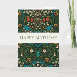 WILLIAM MORRIS "GRATTIS PÅ FÖDELSEDAGEN" GREETING  KORT