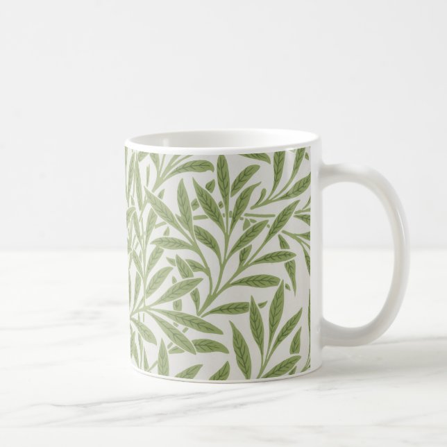 William Morris Green Floral Botanical Pattern Kaffemugg (Höger)